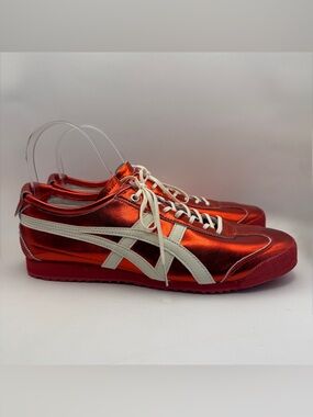 Onitsuka Tiger by Asics Metallic Red and White Men's Athletic Sneaker